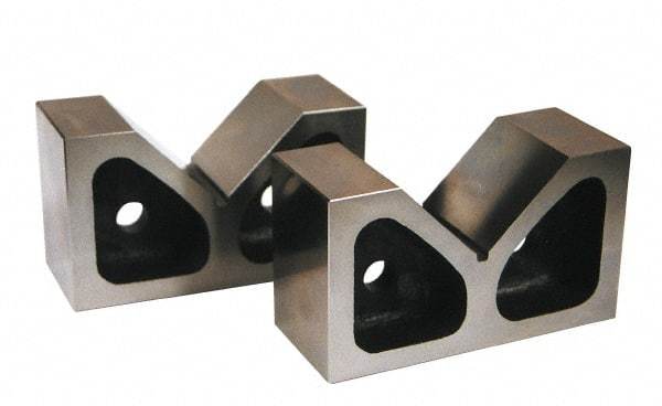 SPI - 5-1/8" Max Capacity, 90° Angle, Cast Iron V-Block - 12" Long x 6" Wide x 8" High, Sold as Matched Pair - A1 Tooling