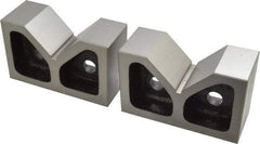 Value Collection - 2-7/16" Max Capacity, 90° Angle, Cast Iron V-Block - 5" Long x 2" Wide x 3-1/8" High, Sold as Matched Pair - A1 Tooling