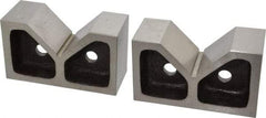 Value Collection - 3-1/16" Max Capacity, 90° Angle, Cast Iron V-Block - 6" Long x 2-7/16" Wide x 3-1/2" High, Sold as Matched Pair - A1 Tooling