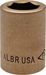 Ampco - 21/32", 1/2" Drive, Standard Hand Socket - 6 Points, 1-7/16" OAL, Aluminum Bronze - A1 Tooling