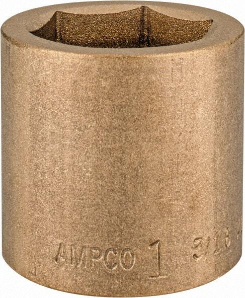 Ampco - 1-3/16", 1/2" Drive, Standard Hand Socket - 6 Points, 1-5/8" OAL, Aluminum Bronze - A1 Tooling