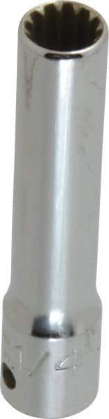 Proto - 1/4" Drive, 1/4" Socket, Spline Socket - 12 Points, 2" OAL - A1 Tooling