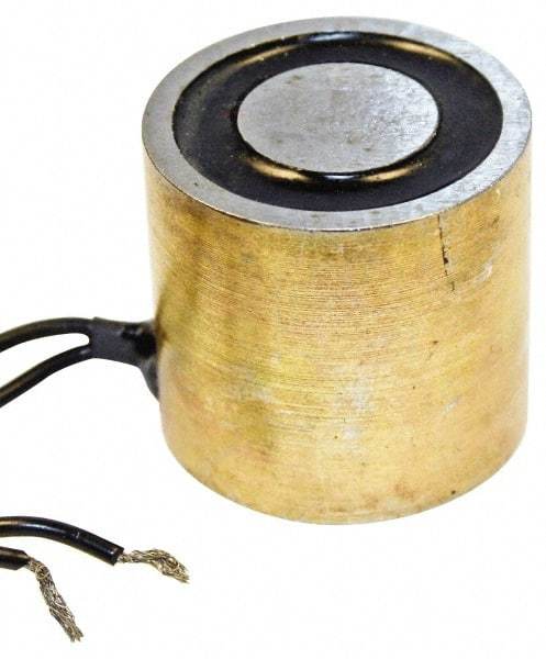 Mag-Mate - 2" Diam, 5.2 Watts, 150 Lb Max Magnetic Pull Electromagnet - 1/4-20 Thread, 24 DC Output Voltage - A1 Tooling