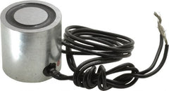 Mag-Mate - 1-1/2" Diam, 6.2 Watts, 80 Lb Max Magnetic Pull Electromagnet - 1/4-20 Thread, 24 DC Output Voltage - A1 Tooling