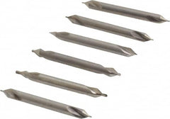 Keo - 5 Piece, #0 to 5/0, Plain Edge, High Speed Steel Combo Drill & Countersink Set - 60° Incl Angle - A1 Tooling