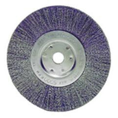 6" Diameter - 1/2-5/8" Arbor Hole - Crimped Steel Wire Straight Wheel - A1 Tooling