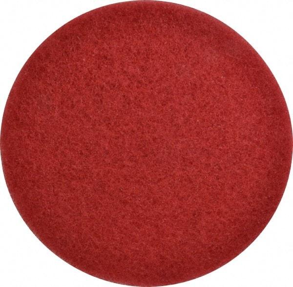 3M - Spray Buffing Pad - 13" Machine, Red Pad, Polyester - A1 Tooling