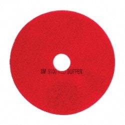 3M - Spray Buffing Pad - 20" Machine, Red Pad, Polyester - A1 Tooling