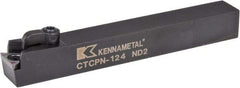 Kennametal - CTCP, Neutral Cut, 0° Lead Angle, 3/4" Shank Height x 3/4" Shank Width, Positive Rake Indexable Turning Toolholder - 6" OAL, TP..42. Insert Compatibility, Series Kendex - A1 Tooling