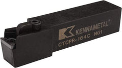 Kennametal - CTCP, Right Hand Cut, 0° Lead Angle, 1" Shank Height x 1" Shank Width, Positive Rake Indexable Turning Toolholder - 5" OAL, TP..42. Insert Compatibility, Series Kendex - A1 Tooling