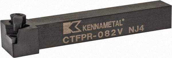 Kennametal - CTFP, Right Hand Cut, 0° Lead Angle, 1/2" Shank Height x 1/2" Shank Width, Positive Rake Indexable Turning Toolholder - 3-1/2" OAL, TP..22. Insert Compatibility, Series Kendex - A1 Tooling