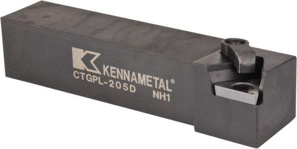 Kennametal - CTGP, Left Hand Cut, 0° Lead Angle, 1-1/4" Shank Height x 1-1/4" Shank Width, Positive Rake Indexable Turning Toolholder - 6" OAL, TP..54. Insert Compatibility, Series Kendex - A1 Tooling