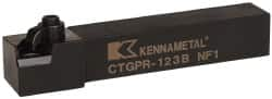 Kennametal - CTGP, Right Hand Cut, 0° Lead Angle, 3/4" Shank Height x 3/4" Shank Width, Positive Rake Indexable Turning Toolholder - 4-1/2" OAL, TN..32. Insert Compatibility, Series Kendex - A1 Tooling