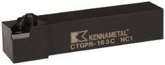 Kennametal - CTGP, Right Hand Cut, 0° Lead Angle, 1" Shank Height x 1" Shank Width, Positive Rake Indexable Turning Toolholder - 5" OAL, TP..32 Insert Compatibility, Series Kendex - A1 Tooling