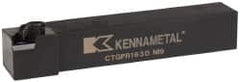 Kennametal - CTGP, Right Hand Cut, 0° Lead Angle, 1" Shank Height x 1" Shank Width, Positive Rake Indexable Turning Toolholder - 6" OAL, TN..32. Insert Compatibility, Series Kendex - A1 Tooling