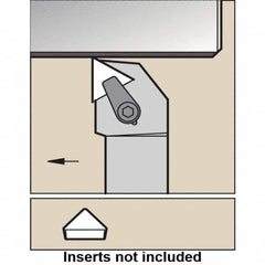 Kennametal - CTGP, Right Hand Cut, 5° Lead Angle, 20mm Shank Height x 20mm Shank Width, Neutral Rake Indexable Turning Toolholder - 125mm OAL, TP.. Insert Compatibility, Series Kendex - A1 Tooling