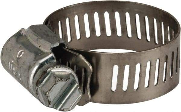 Parker - 1/2 to 1-1/4" Diam, Stainless Steel Worm Drive Clamp - A1 Tooling