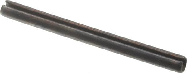 Value Collection - 3mm Diam x 35mm Long Slotted Spring Pin - Grade 1070-1080 Steel, Plain Finish - A1 Tooling