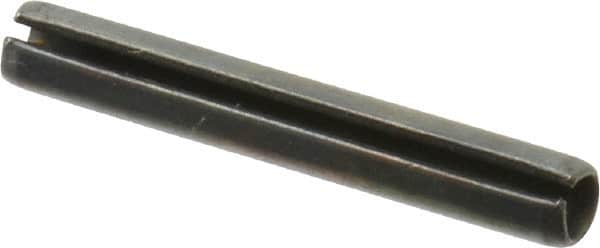 Value Collection - 4mm Diam x 28mm Long Slotted Spring Pin - Grade 1070-1080 Steel, Plain Finish - A1 Tooling