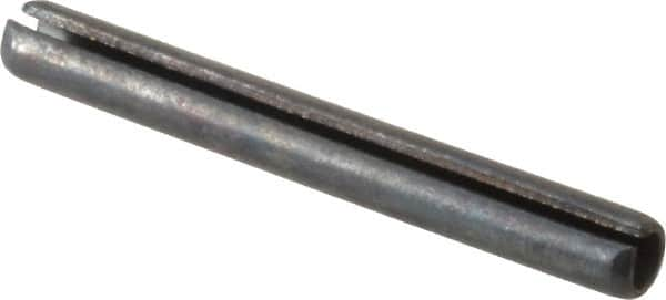 Value Collection - 4mm Diam x 35mm Long Slotted Spring Pin - Grade 1070-1080 Steel, Plain Finish - A1 Tooling