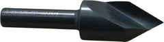 M.A. Ford - 1/2" Head Diam, 1/4" Shank Diam, 1 Flute 60° High Speed Steel Countersink - Bright Finish, 2" OAL, 0.06" Nose Diam, Single End, Straight Shank, Right Hand Cut - A1 Tooling