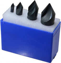 M.A. Ford - 4 Piece, 1/4 to 1" Head Diam, 60° Included Angle, Single End Countersink Set - A1 Tooling