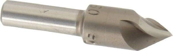 M.A. Ford - 3/8" Head Diam, 1/4" Shank Diam, 3 Flute 60° High Speed Steel Countersink - Bright Finish, 1-5/8" OAL, 0.11" Nose Diam, Single End, Straight Shank, Right Hand Cut - A1 Tooling