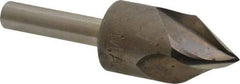 M.A. Ford - 5/8" Head Diam, 1/4" Shank Diam, 3 Flute 60° High Speed Steel Countersink - Bright Finish, 2-1/4" OAL, 0.19" Nose Diam, Single End, Straight Shank, Right Hand Cut - A1 Tooling