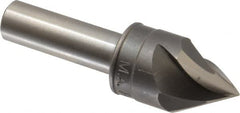 M.A. Ford - 7/8" Head Diam, 1/2" Shank Diam, 3 Flute 60° High Speed Steel Countersink - Bright Finish, 3" OAL, 0.26" Nose Diam, Single End, Straight Shank, Right Hand Cut - A1 Tooling