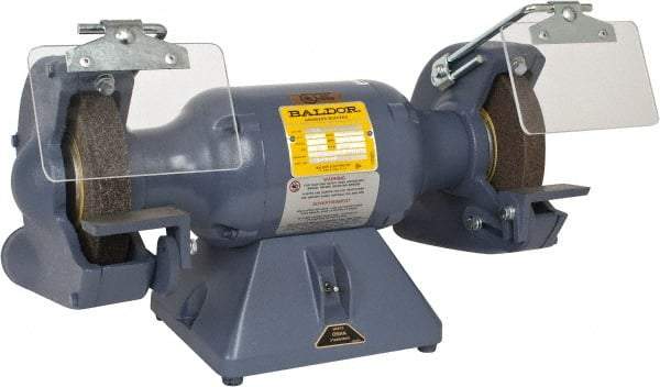 Baldor - 7" Wheel Diam x 1" Wheel Width, 1/2 hp Grinder - 5/8" Arbor Hole Diam, 1 Phase, 3,600 Max RPM, 115 Volts - A1 Tooling