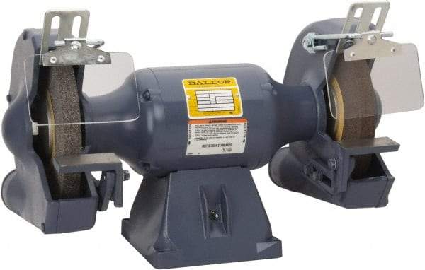 Baldor - 10" Wheel Diam x 1" Wheel Width, 1 hp Grinder - 7/8" Arbor Hole Diam, 1 Phase, 1,800 Max RPM, 115/230 Volts - A1 Tooling