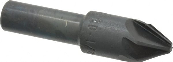 M.A. Ford - 1/2" Head Diam, 3/8" Shank Diam, 6 Flute 60° High Speed Steel Countersink - A1 Tooling