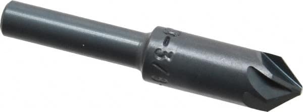 M.A. Ford - 3/8" Head Diam, 1/4" Shank Diam, 6 Flute 82° High Speed Steel Countersink - A1 Tooling