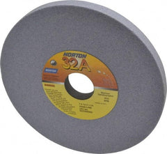 Norton - 7" Diam x 1-1/4" Hole x 1/2" Thick, L Hardness, 80 Grit Surface Grinding Wheel - Aluminum Oxide, Type 1, Medium Grade, 3,600 Max RPM, Vitrified Bond, No Recess - A1 Tooling