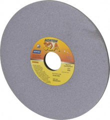 Norton - 8" Diam x 1-1/4" Hole x 1/4" Thick, I Hardness, 80 Grit Surface Grinding Wheel - Aluminum Oxide, Type 1, Medium Grade, 3,600 Max RPM, Vitrified Bond, No Recess - A1 Tooling