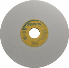 Norton - 8" Diam x 1-1/4" Hole x 1/4" Thick, J Hardness, 80 Grit Surface Grinding Wheel - Aluminum Oxide, Type 1, Medium Grade, 3,600 Max RPM, Vitrified Bond, No Recess - A1 Tooling