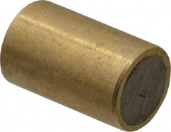 Mag-Mate - 5/16" Diam x 1/2" High, 0.18 Lb Average & 0.35 Lb Max Pull Force, Brass Alnico Shielded Magnet - 800°F Max Operating Temp, 0.032" Wall Thickness - A1 Tooling