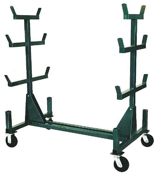 Greenlee - 1,000 Lb Capacity, 34" Wide x 58-1/2" Long x 63-1/2" High Mobile Cart - 7 Slot, Steel - A1 Tooling