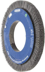 Osborn - 12" OD, 5-1/4" Arbor Hole, Crimped Nylon Wheel Brush - 1" Face Width, 1-1/4" Trim Length, 0.035" Filament Diam, 1,800 RPM - A1 Tooling