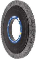 Osborn - 14" OD, 5-1/4" Arbor Hole, Crimped Nylon Wheel Brush - 1" Face Width, 1-1/4" Trim Length, 0.04" Filament Diam, 1,800 RPM - A1 Tooling