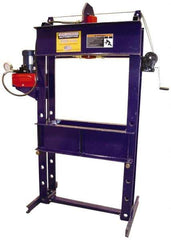 Omega Lift Equipment - 100 Ton Hydraulic Shop Press - 10 Inch Stroke, 1 HP, Single Phase - A1 Tooling