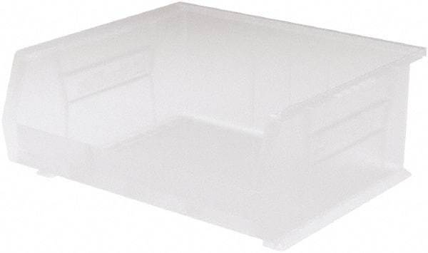 Akro-Mils - 75 Lb. Load Capacity, 14-3/4" Deep, Clear Polymer Hopper Stacking Bin - 7" High x 16-1/2" Wide x 14-3/4" Long - A1 Tooling