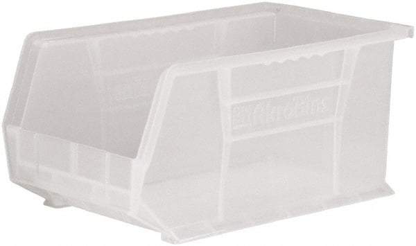 Akro-Mils - 60 Lb. Load Capacity, 14-3/4" Deep, Clear Polymer Hopper Stacking Bin - 7" High x 8-1/4" Wide x 14-3/4" Long - A1 Tooling