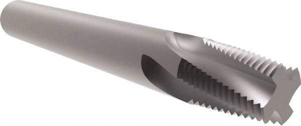 Allied Machine and Engineering - 1-11 BSPT, 0.62" Cutting Diam, 4 Flute, Solid Carbide Helical Flute Thread Mill - Internal/External Thread, 1.546" LOC, 4" OAL, 5/8" Shank Diam - A1 Tooling