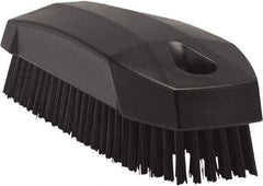 Vikan - 0.7" Bristle Length, Polyester Scrub Brush - 1-1/2" Wide Head, 4-1/2" OAL, Black, Polypropylene Block - A1 Tooling