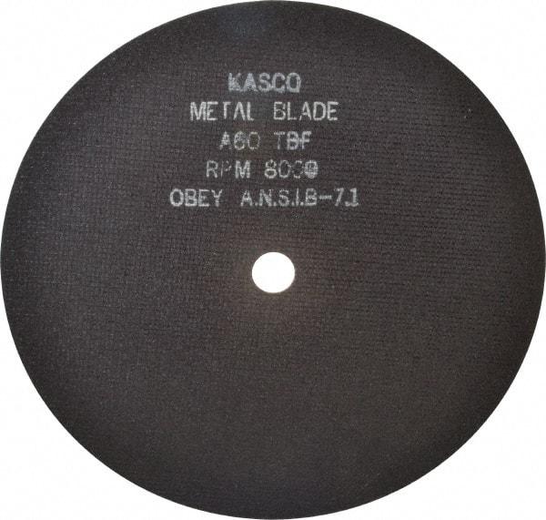 Made in USA - 8" 60 Grit Aluminum Oxide Cutoff Wheel - 1/32" Thick, 5/8" Arbor, 8,000 Max RPM, Use with Stationary Tools - A1 Tooling