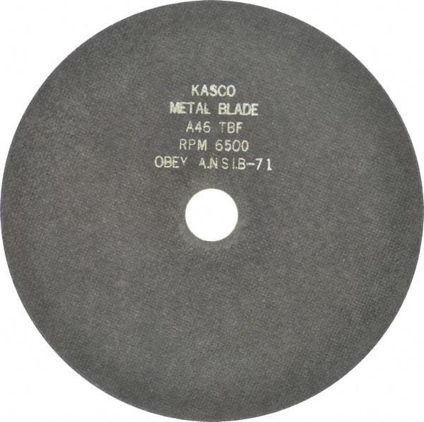 Made in USA - 10" 46 Grit Aluminum Oxide Cutoff Wheel - 1/16" Thick, 1-1/4" Arbor, 6,500 Max RPM, Use with Chop Saws - A1 Tooling