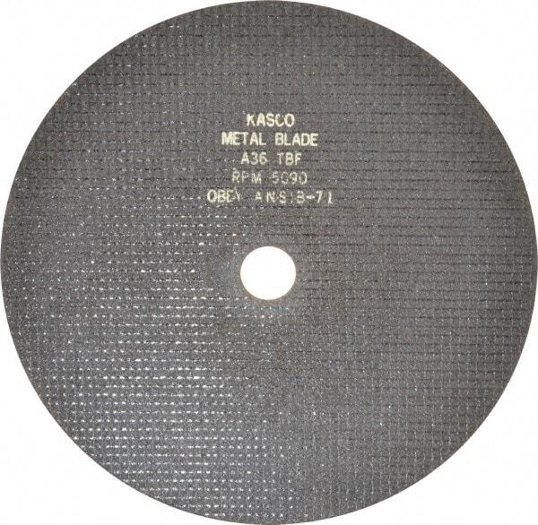 Made in USA - 12" 36 Grit Aluminum Oxide Cutoff Wheel - 3/32" Thick, 1-1/4" Arbor, 5,095 Max RPM, Use with Chop Saws - A1 Tooling