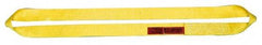 Lift-All - 7' Long x 4" Wide, 15,500 Lb Vertical Capacity, 2 Ply, Nylon Web Sling - 12,400 Lb Choker Capacity, Yellow - A1 Tooling