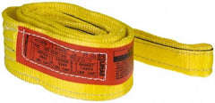 Lift-All - 6' Long x 3" Wide, 6,600 Lb Vertical Capacity, 2 Ply, Nylon Web Sling - 5,200 Lb Choker Capacity, Yellow - A1 Tooling